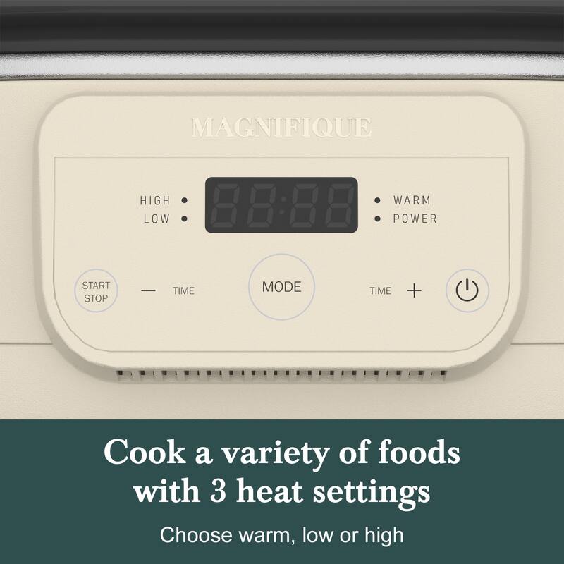 Magnifique 6 QT Versatile Programmable Slow Cooker for Dishwasher Safe