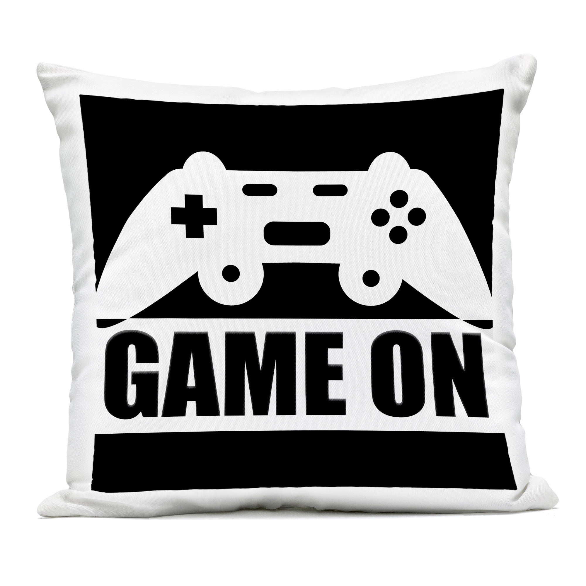 Stupell Game On Retro Black & White Decorative Printed Outdoor Throw Pillow Design by Kim Allen