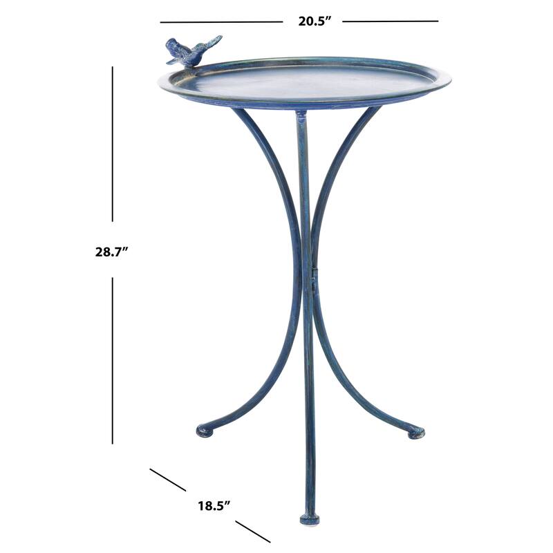 SAFAVIEH Jackeline Iron Outdoor Bird Bath - 21 In. W x 19 In. D x 29 In. H - 21Wx19Dx29H