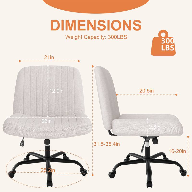 Futzca Swivel Office Ergonomic Chair with Adjustable Height & Tilt