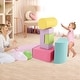 preview thumbnail 4 of 7, Gymax 6 PCS Kids Climber Play Set Indoor Foam Climb & Crawl Activity - Pink