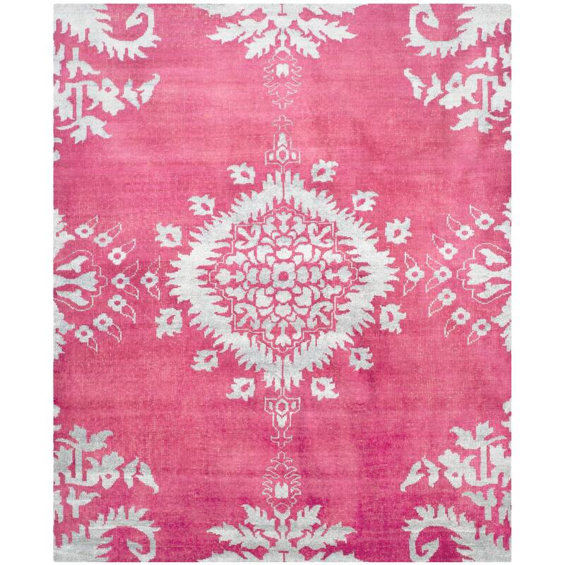 SAFAVIEH Hand-knotted Stone Wash Theddy Modern Wool Rug - 5' x 8' - Fuchsia