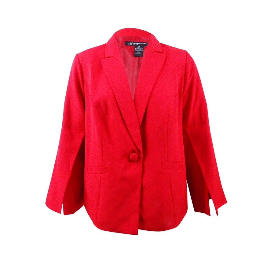 red blazer dress plus size