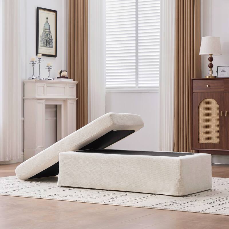 Modern Upholstered Ottoman, Foot Stool for Living Room Bedroom Entryway and Office,