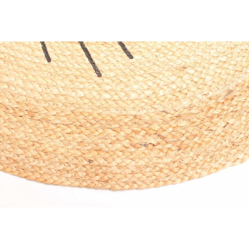 ECARPETGALLERY Braided Weave Palas Denizli Tan Jute Rug - 3'0 x 3'0