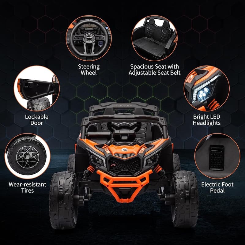 12V Licensed Can-Am Electric Off-Road Utv Car for Kids