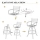 preview thumbnail 30 of 37, 3/5-Piece Outdoor Bar Stool Set Aluminum Swivel Bar Stools with Sunbrella Cushion
