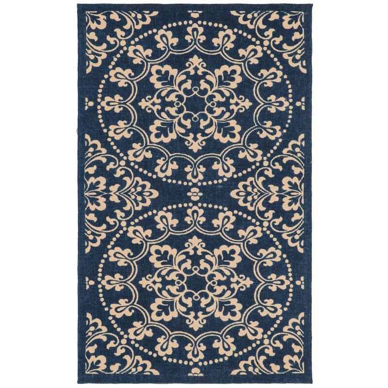 SAFAVIEH Handmade Cedar Brook Gratienne Modern Jute Rug - 2'3" x 3'9" - Navy/Natural