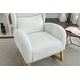 preview thumbnail 53 of 98, Teddy Fabric Upholstered Rocking Armchair with Solid Wood Frame & Legs, Cozy Ergonomic Lounge Chair with Soft Cushioning