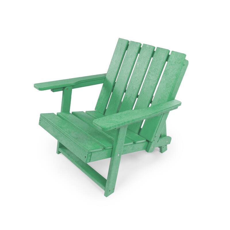 Amalfi Fully Assembled All-Weather HDPE Outdoor Folding Modern Adirondack Chair