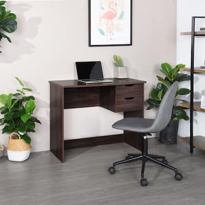 Modern Style Computer Desk Writing Study Table with 2 Side Drawers Classic Home Office,MADE TO LAST,Easy to Maintain