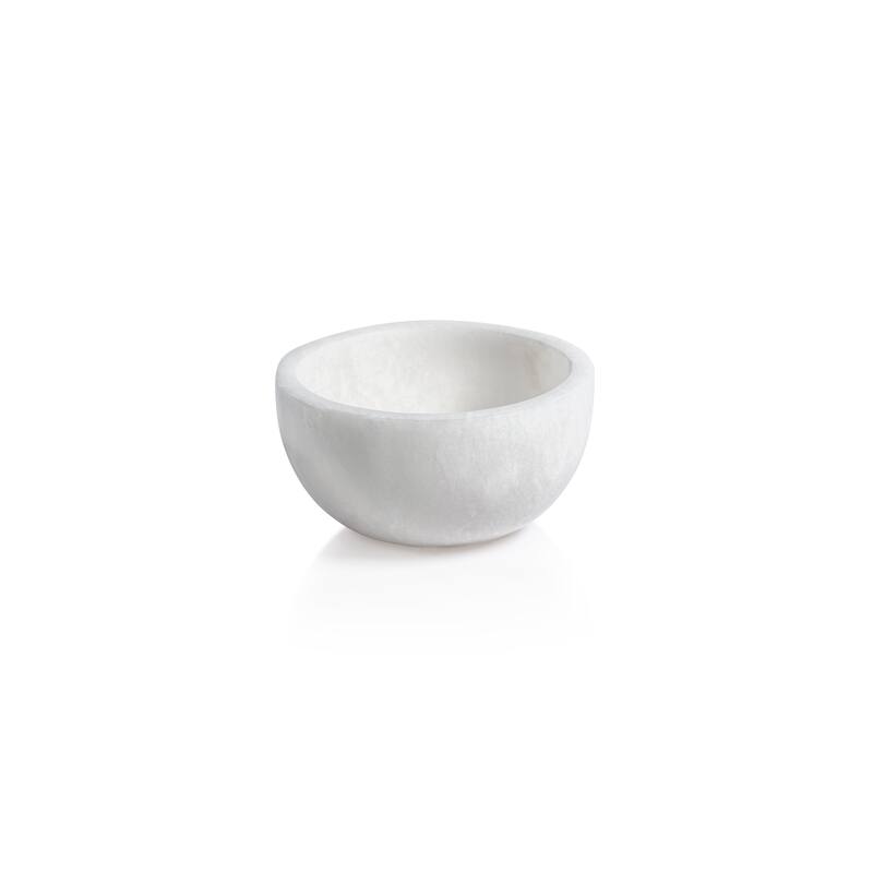 Baltic MultiServe White Alabaster Bowls, Set of 2