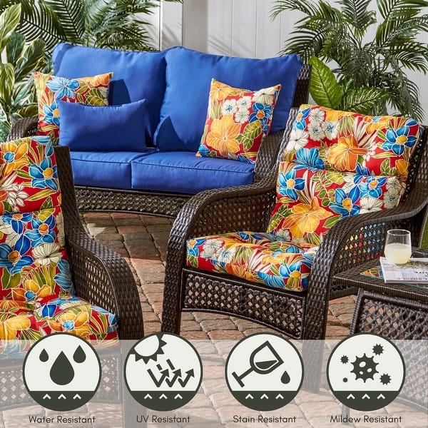 Chair Cushions Hotea Pcs Outdoor High Back Chair Cushion