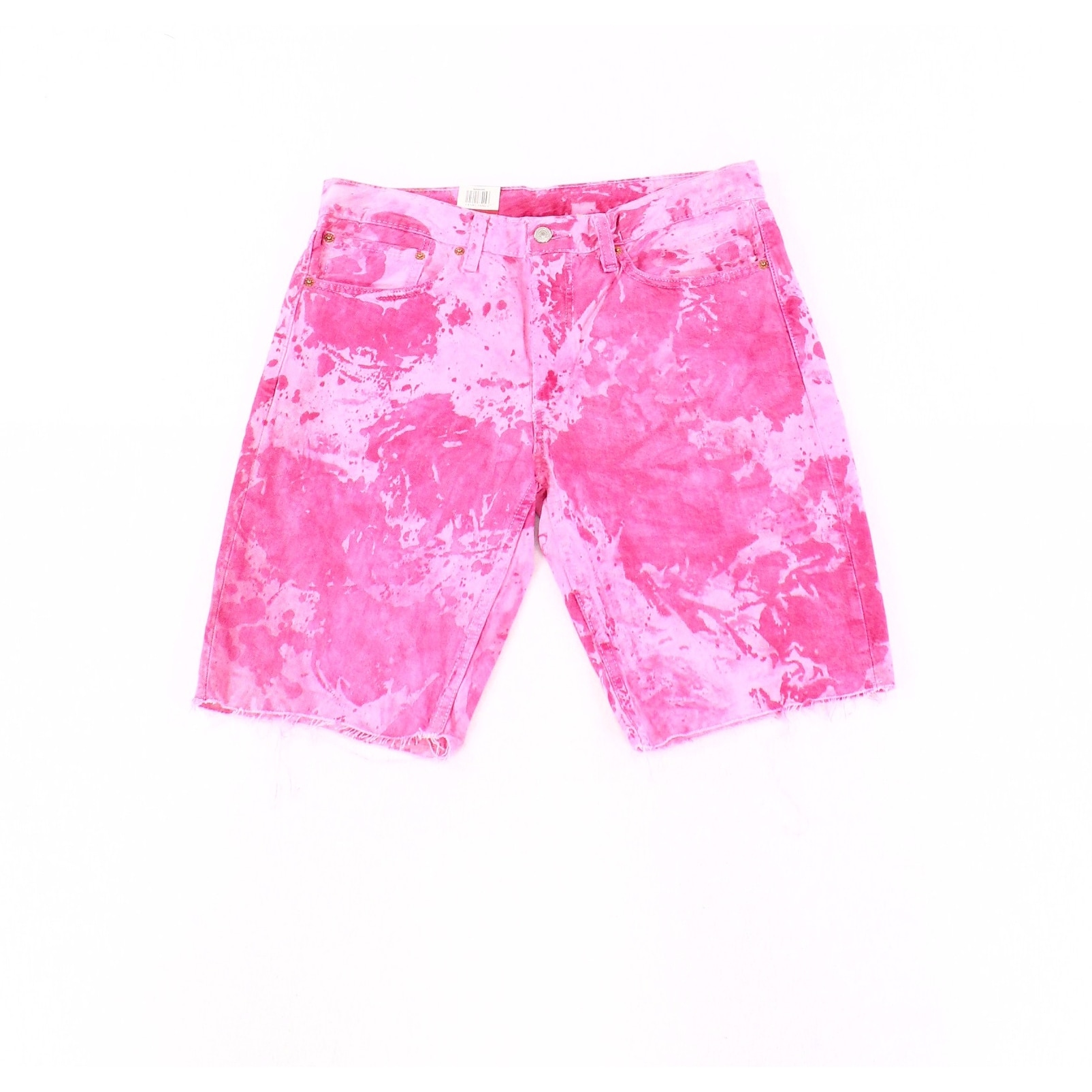 mens pink jean shorts