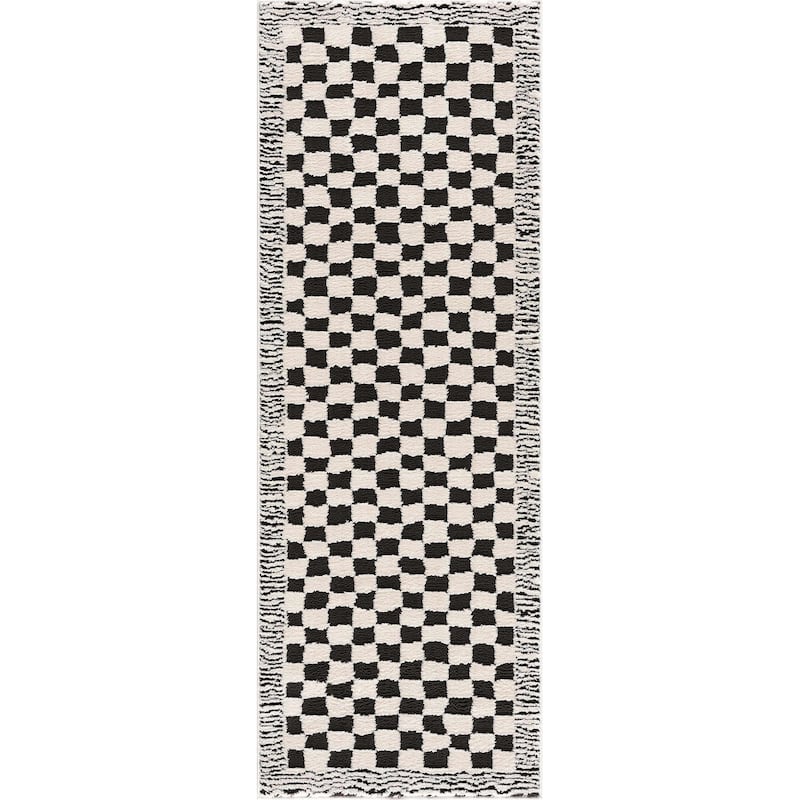 Hauteloom Leryn Hallway, Kitchen Runner Rug - High Pile - Off White - 2'8" x 7'3"