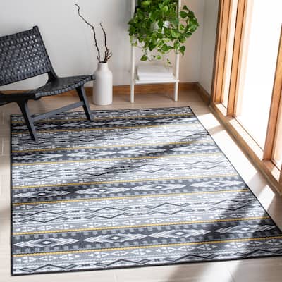 SAFAVIEH Journey Machine Washable Slip Resistant Vickey Oriental Medallion