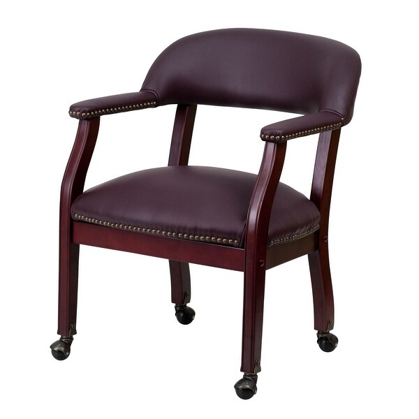 Shop Delacora FF-B-Z100 24" Wide Leather Accent Chair with ...
