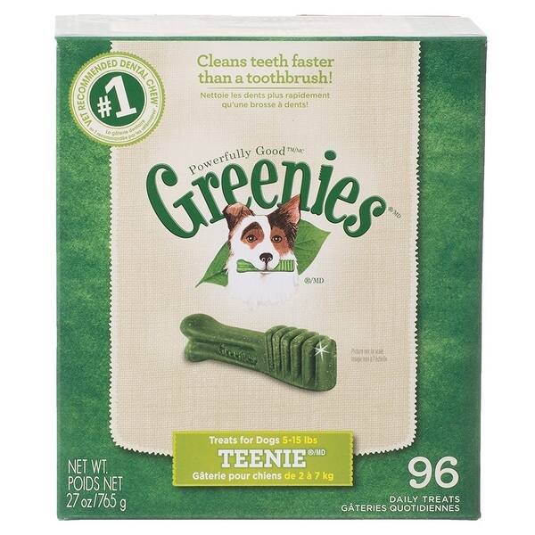 Shop Greenies Teenie Dental Dog Treats Teenie 96 Pack Dogs 5 15 Lbs Overstock 20894214