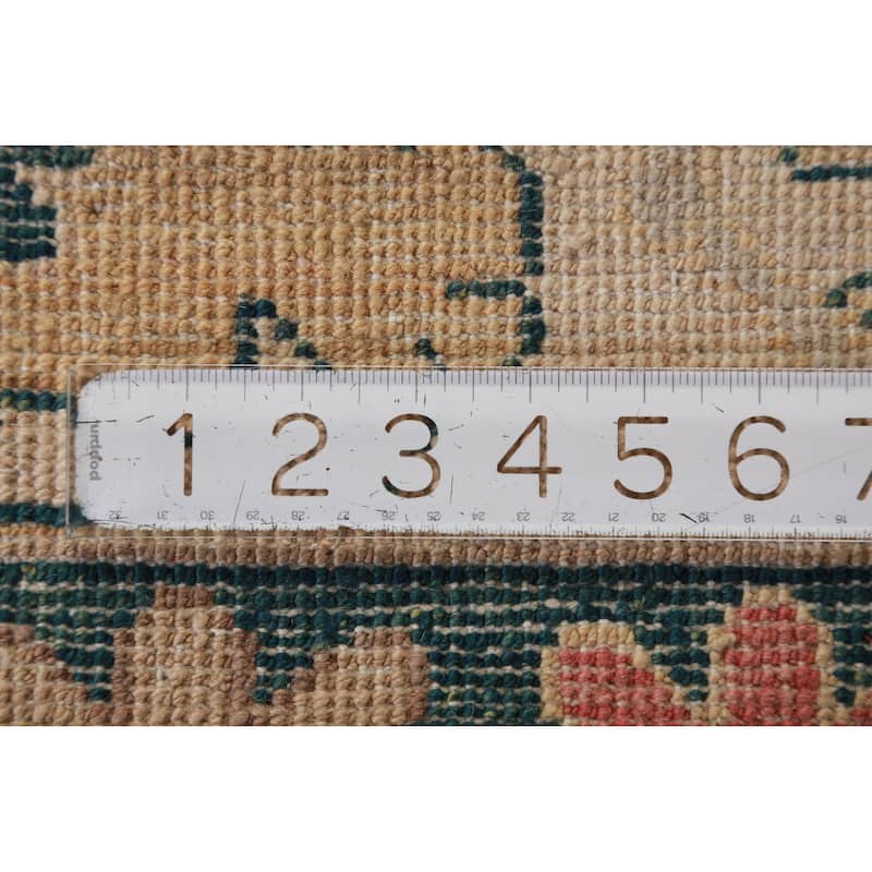 Hand Knotted Oriental 100% Wool Carpet Transitional All-Over Beige & Ivories Oushak Area Rug - 13' 9'' X 9' 11''