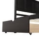 preview thumbnail 15 of 16, Platform Storage Bed, 2 Drawers with Wheels, Twin Size Frame, Gray