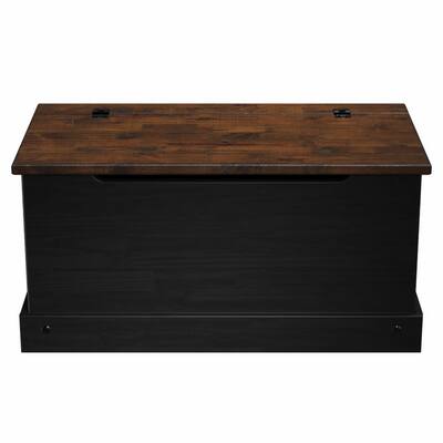 Wood Storage Trunk Harvest Black
