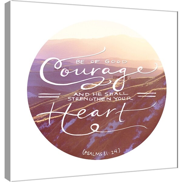 PTM Images 9-101219 PTM Canvas Collection 12" x 12" - "Be of Good Courage" Giclee Mountains Art Print on Canvas