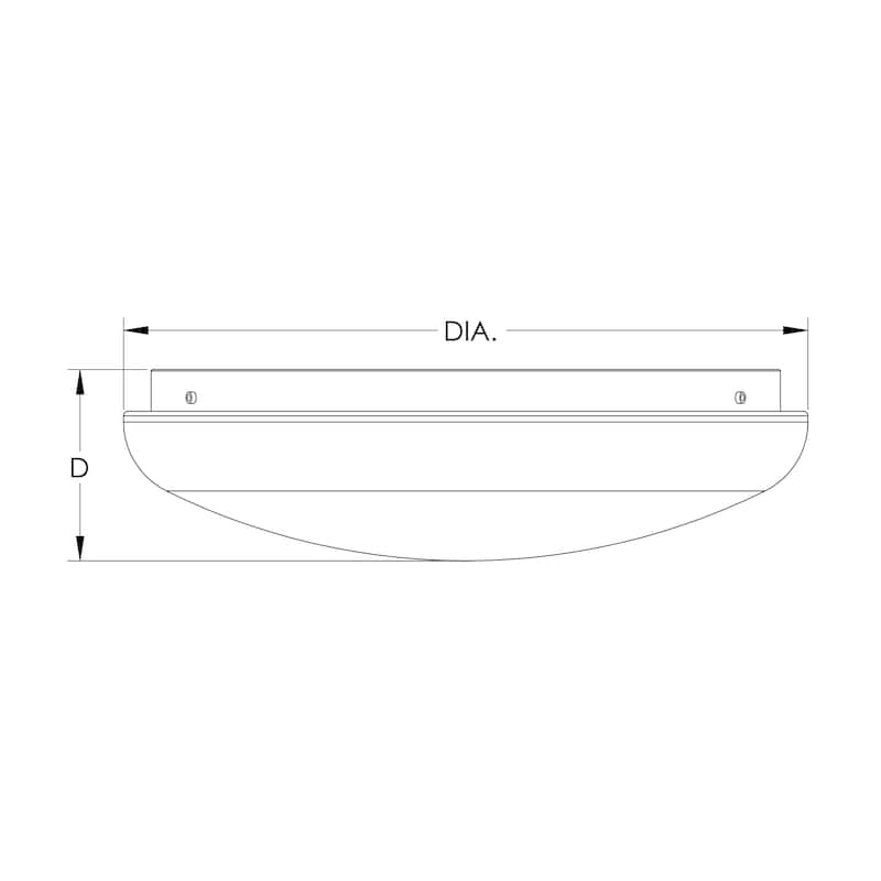 AFX Camden 11-inch White LED Flush Mount, White Acrylic Shade