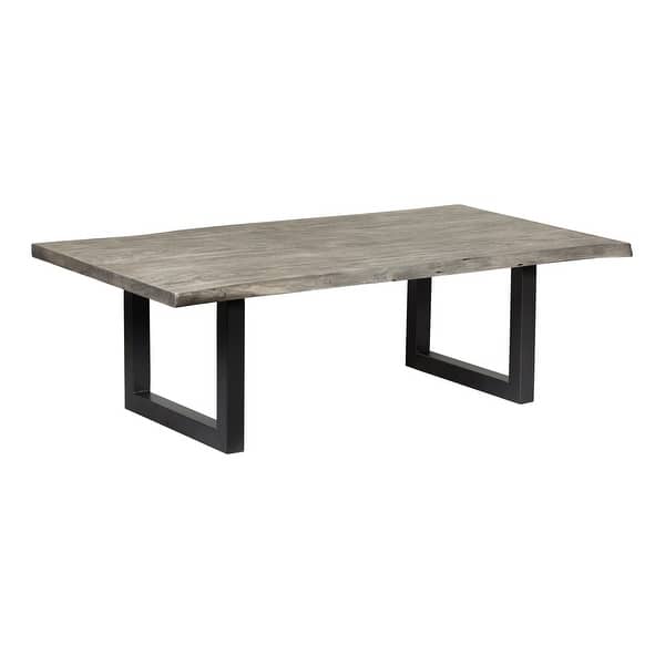 slide 1 of 7, Somette Sandblast Grey & Gunmetal Finish Yukon Cocktail Table