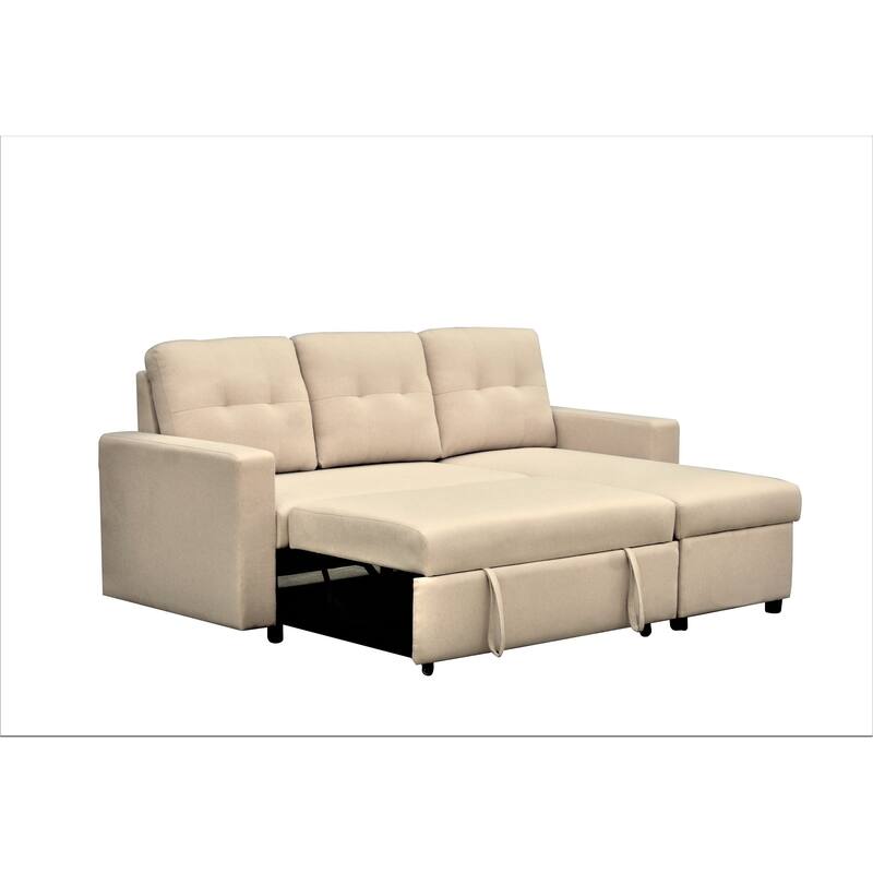 Transitional Upholstered Indoor Sleeper Sectional Sofa