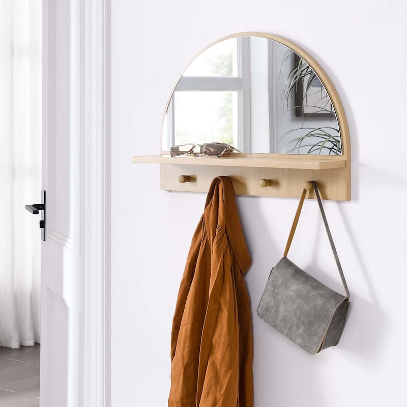 Moonbeam Arched Mirror - Oak