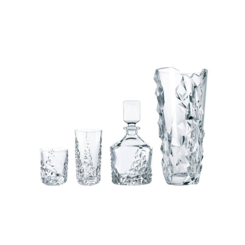 Nachtmann Set of 4 Sculpture Whiskey Tumblers - 12.87 oz.
