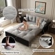preview thumbnail 7 of 12, 74.8" Queen Pull Out Sofa Bed with Tufted Design and 2 Pillows