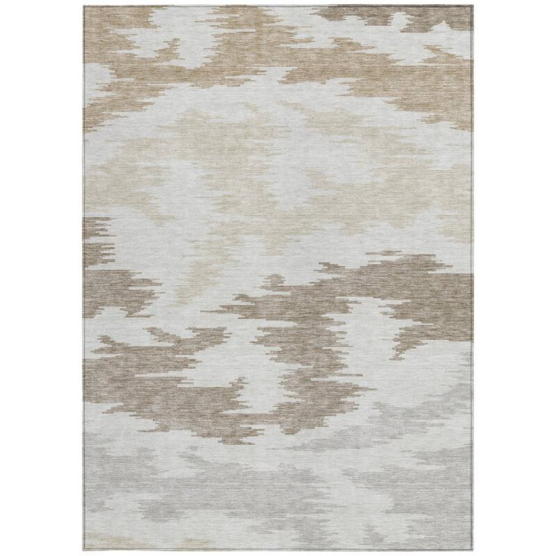 HomeRoots Abstract Transitional Rectangle Outdoor Rug