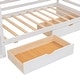 preview thumbnail 18 of 97, House Platform Bed with Open Pent Roof, Built-in Wardrobe, 4 Side Compartments, 3 Top Shelves, 2 Drawers, Curtain Fabric