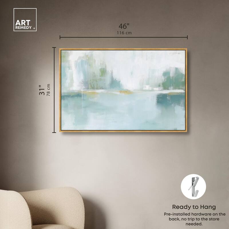 Mirrored Aqua Dream I Canvas by Art Remedy