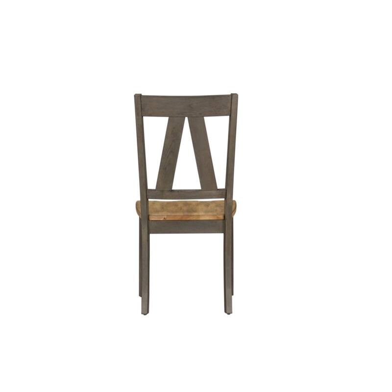 Lindsey Farm Gray and Sandstone Splat Back Side Chair (Set of 2)