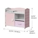 preview thumbnail 2 of 6, Olivia's Little World Wooden Baby Doll Crib & Cabinet - Pink