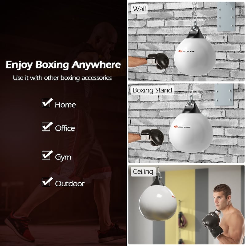 18'' 110Lbs Heavy Water Filled Punching Aqua Training Boxing Bag