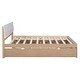 preview thumbnail 8 of 8, Classic Full Size Bed with Twin Size Trundle Bed Frame & 2 Drawers for Kids Teens Adults Space-Saving, Easy Assembly, White+Oak