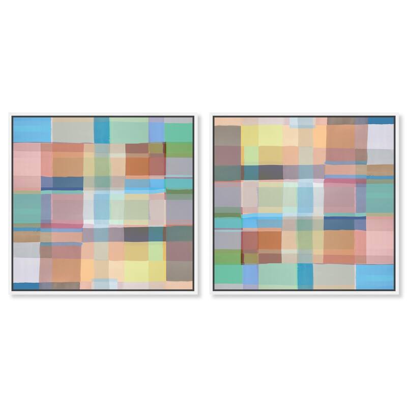 Mosaic Sneaker Canvas by Art Remedy - 54" x 36" - White