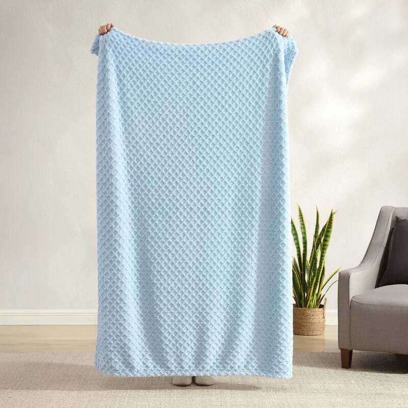 Swift Home Patterned Jacquard Plush Throw Blanket - 50" x 70"