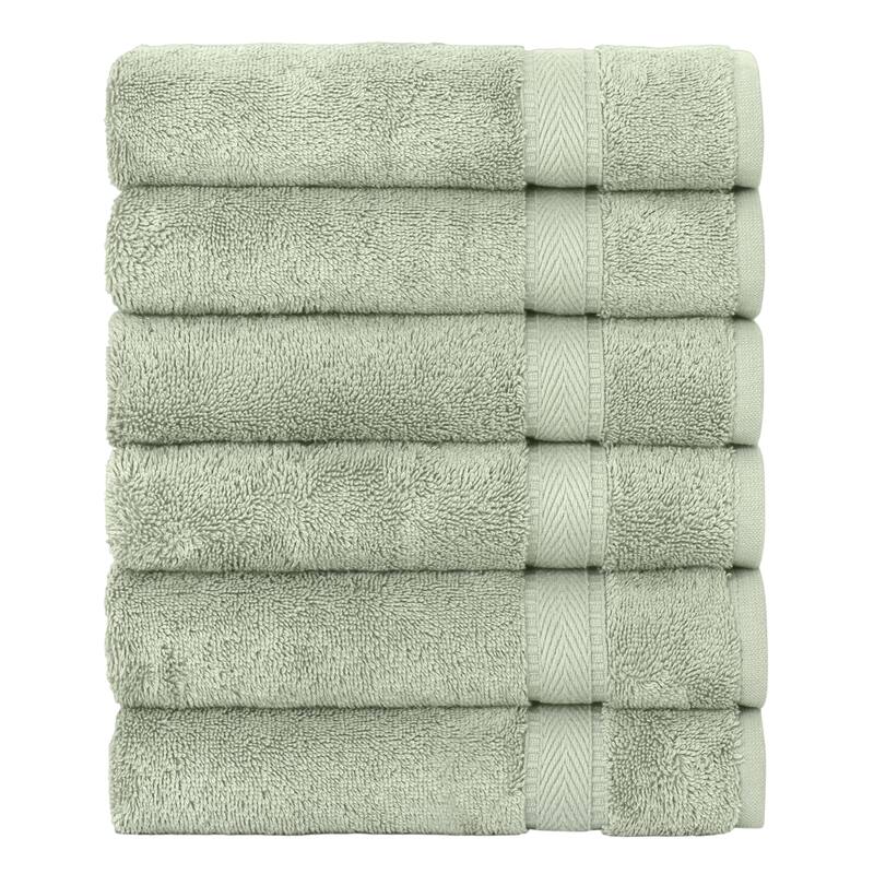 Porch & Den Harcourt Turkish Cotton Hand Towel (Set of 6) - Green