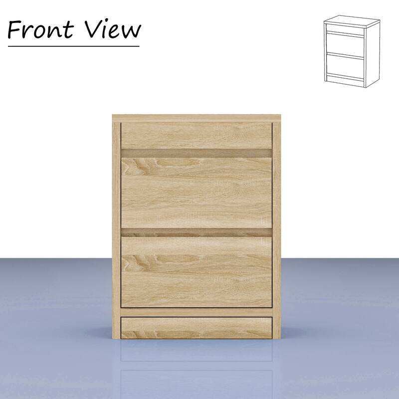 4-Drawer Wooden Nightstand with Smart NFC Lock and Anti-slip Design,Office File Cabinets