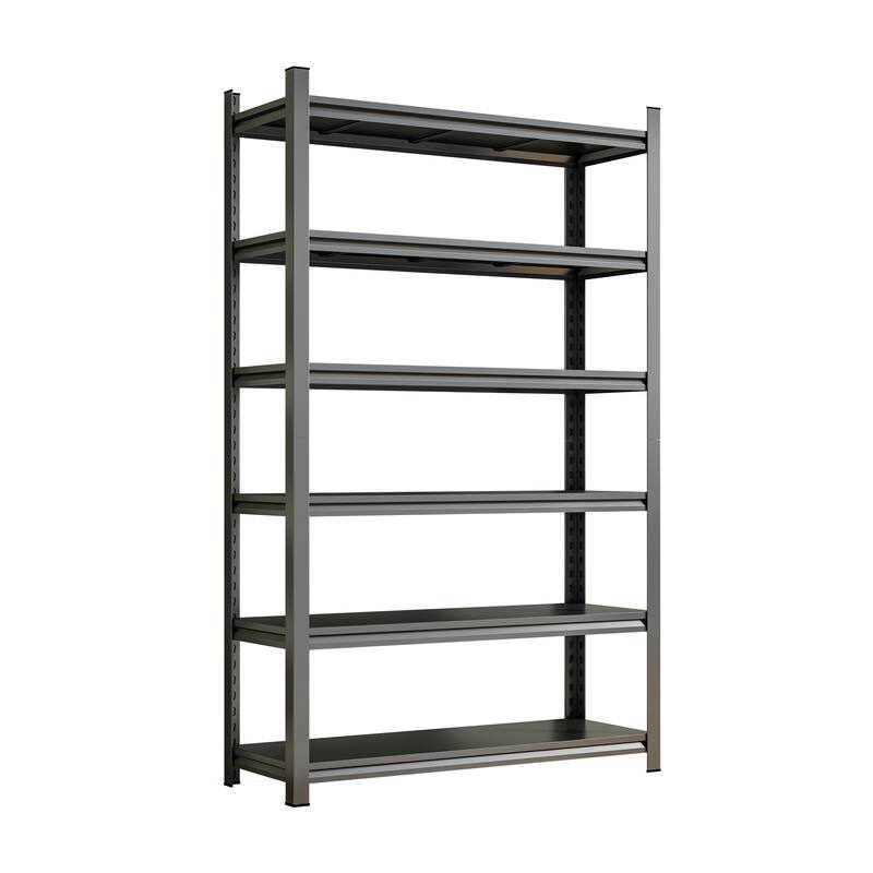 Garage Storage Rack, 6-Story Metal Shelves, Adjustable Partition ...