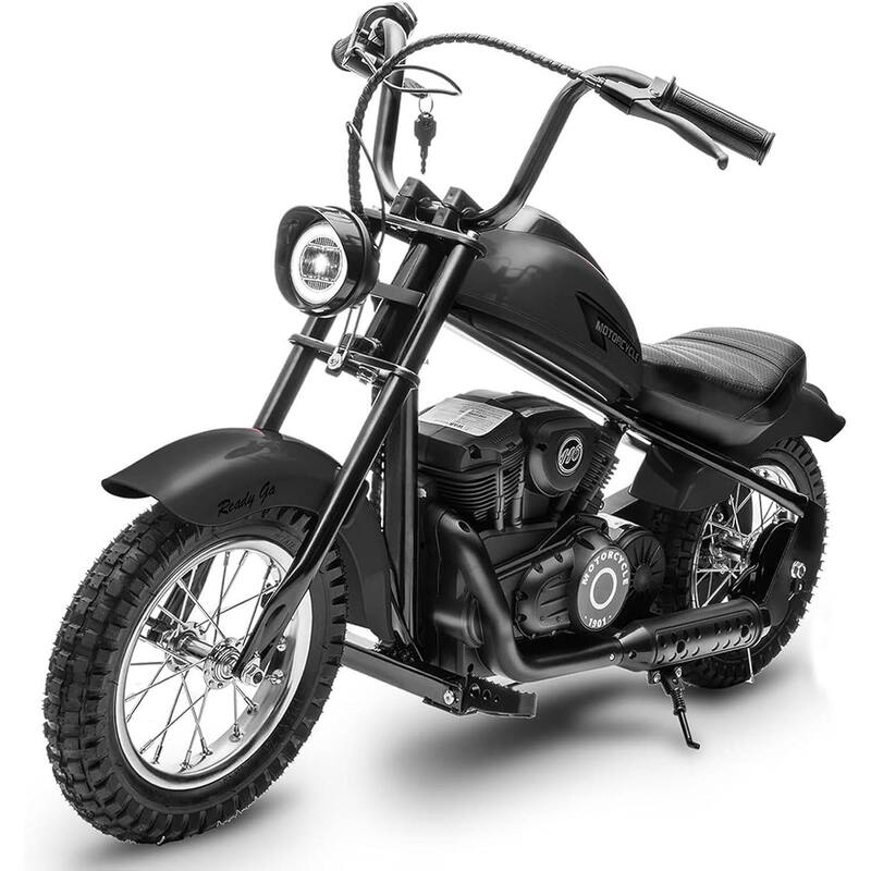 Electric Off-Road Motorcycle, Ride on Toy Dirt Bike for 13+ Kids Best Gift - Black