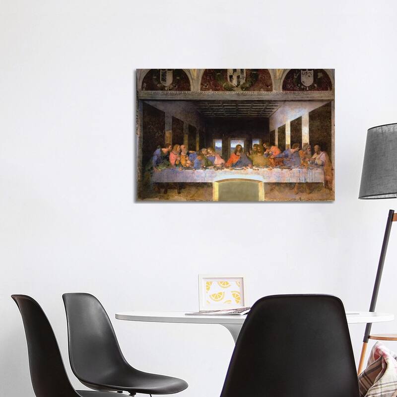 iCanvas "The Last Supper, 1495-1498" by Leonardo da Vinci Canvas Print - 26x40x1.5
