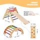 preview thumbnail 10 of 26, Pikler Triangle Set, Toddler Climbing Toys Indoor Playground, Ramp, and Arch, Montessori Climbing Set with Triangle