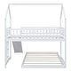 preview thumbnail 11 of 25, Twin over Full Wood House Bunk Bed with Slide and Built-in Ladder, Full-Length Guardrail - Stylish & Functional Design