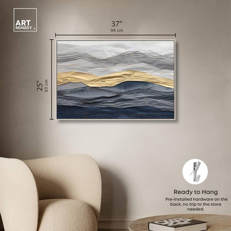 Flowing Golden Tide Canvas by Art Remedy