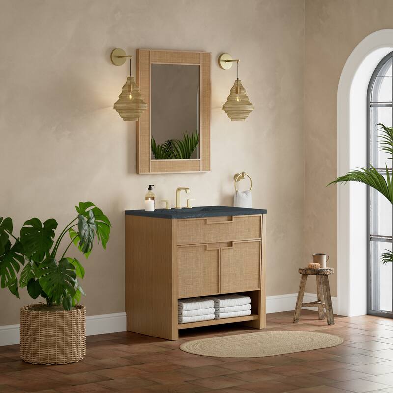 Solene 36" Single Vanity, Seaside Oak - 36